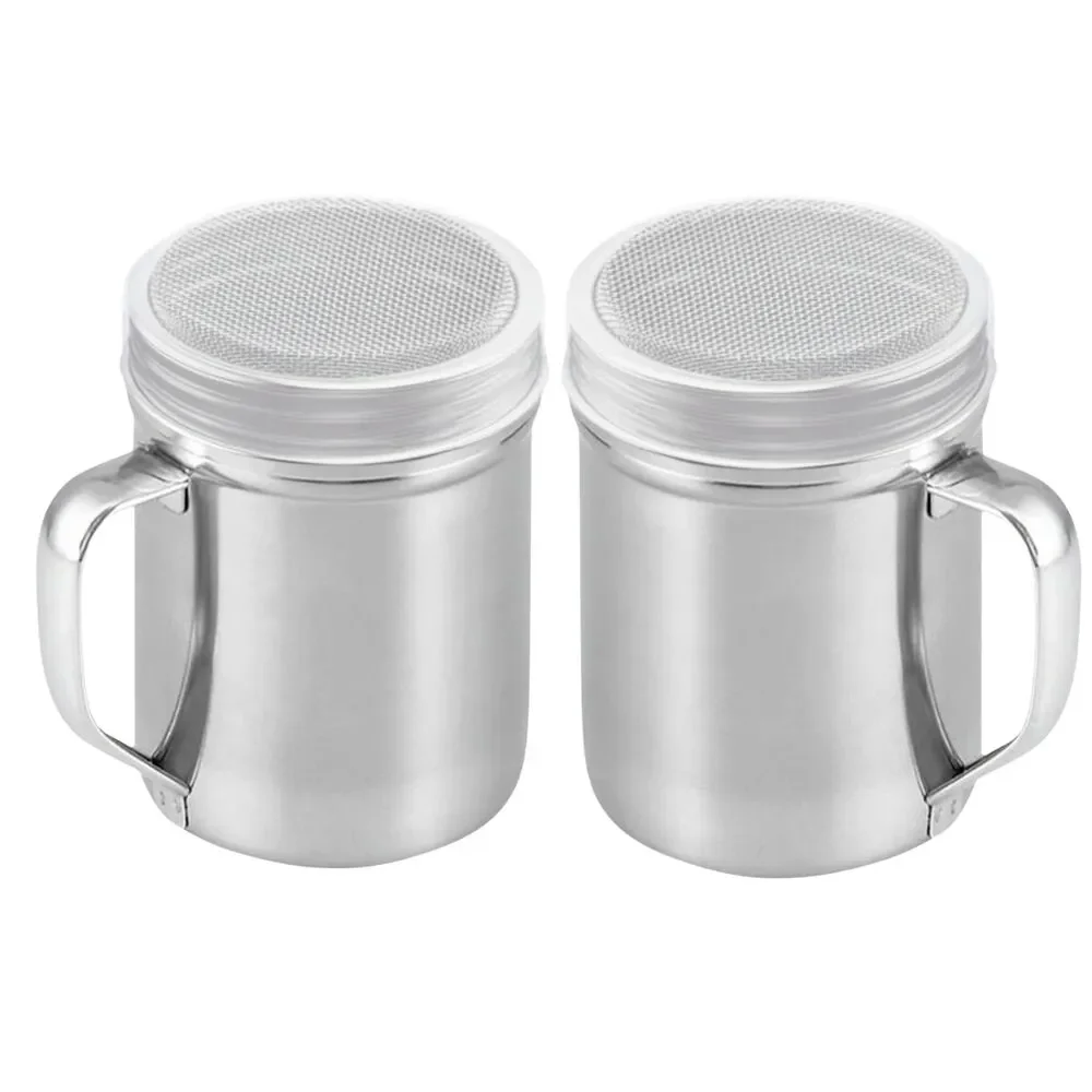 2 Pack Powdered Sugar Shaker Duster, Cinnamon Shaker, Fine Mesh Stainless Steel